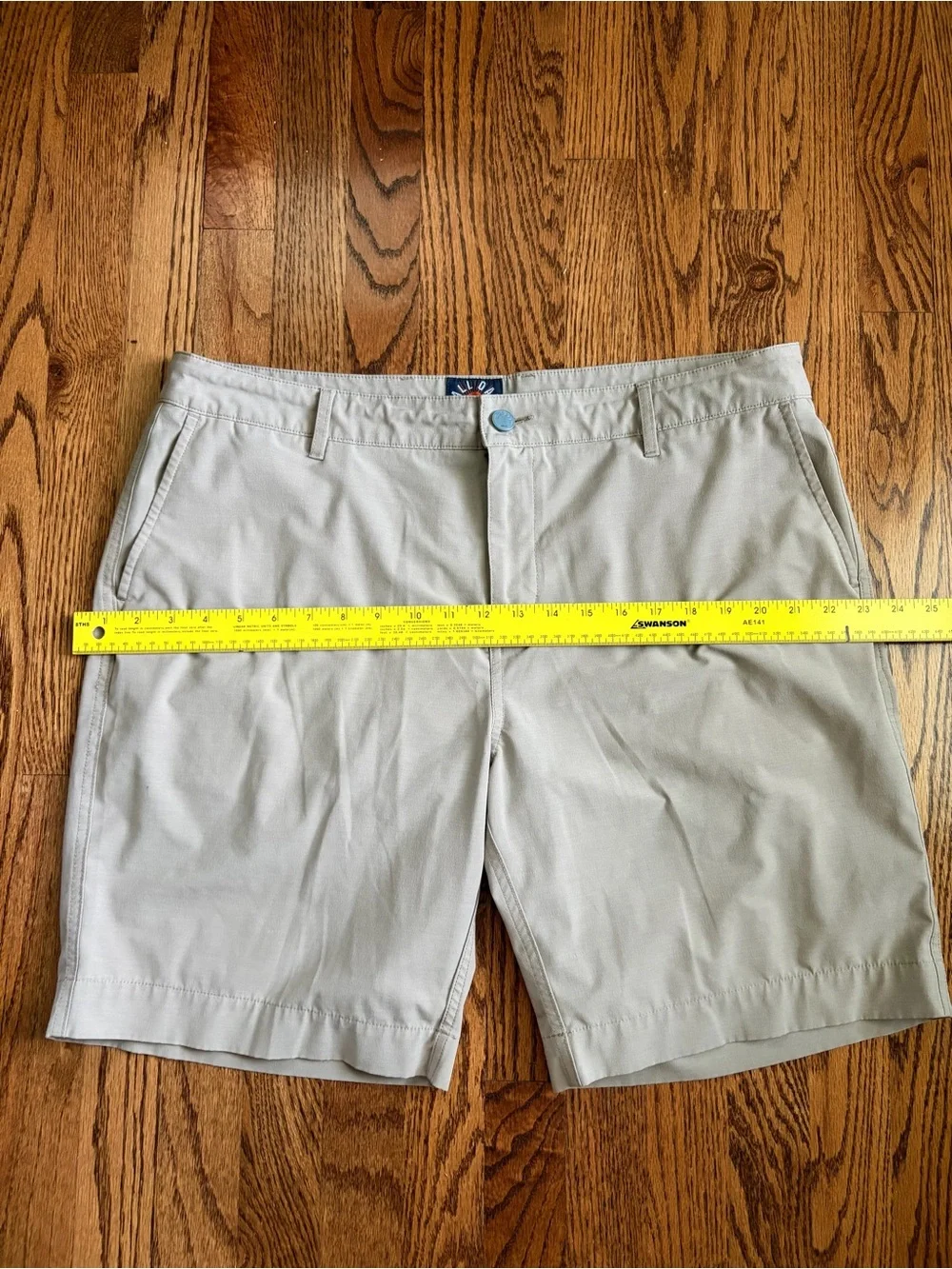 Faherty All Day Shorts 9” Stone Men’s 36 Performance Stretch Khaki